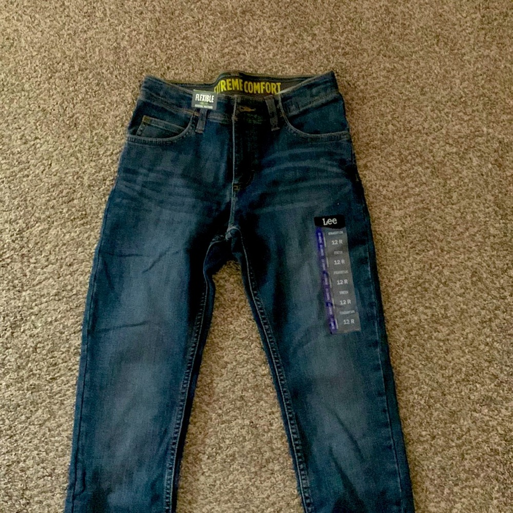 Boys size 12 lee jeans straight leg skinny fit